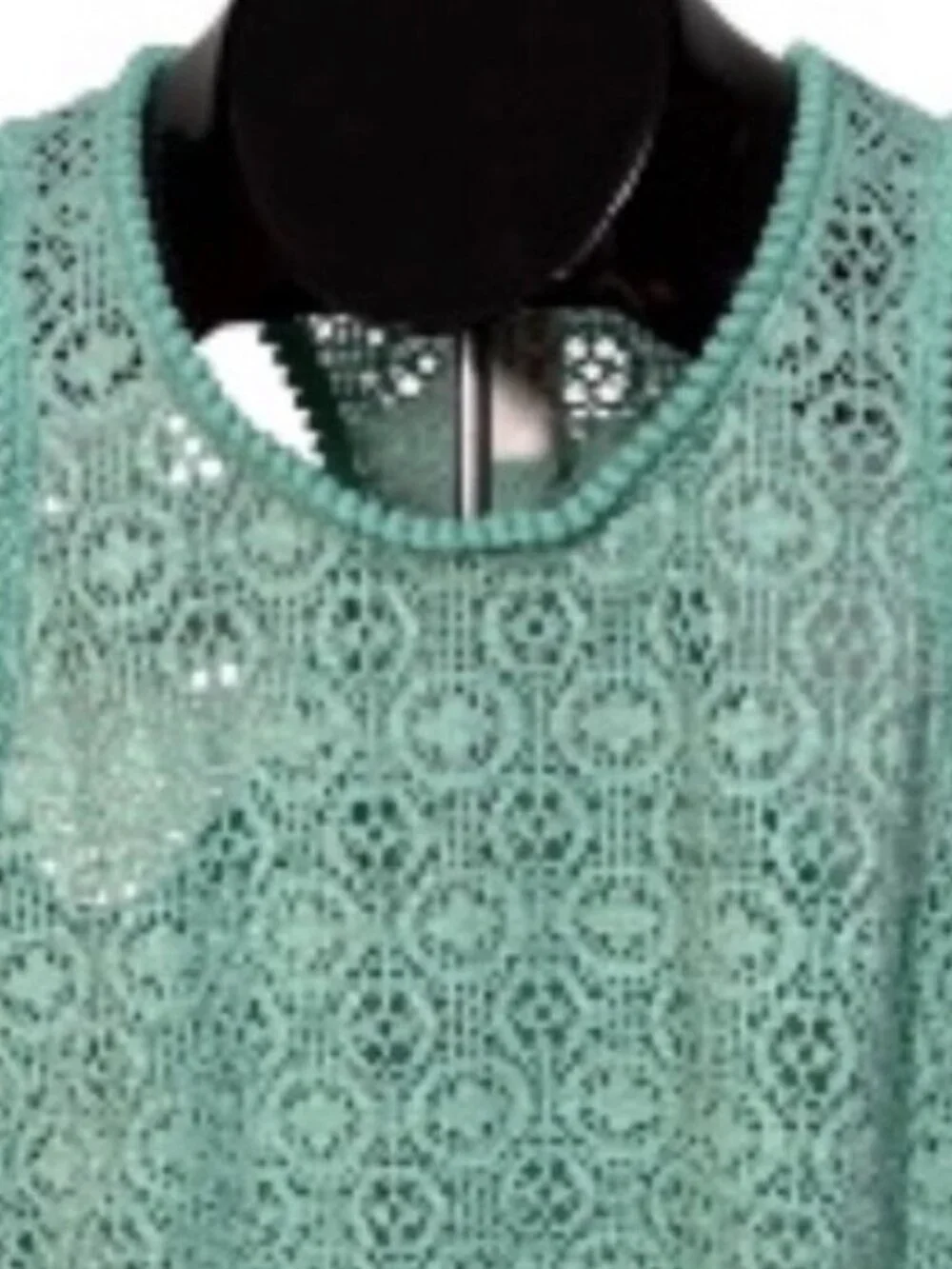 Cat & Jack Swimsuit Cover Up Girl's M 7/8 Mint Green Open Lace Racerback